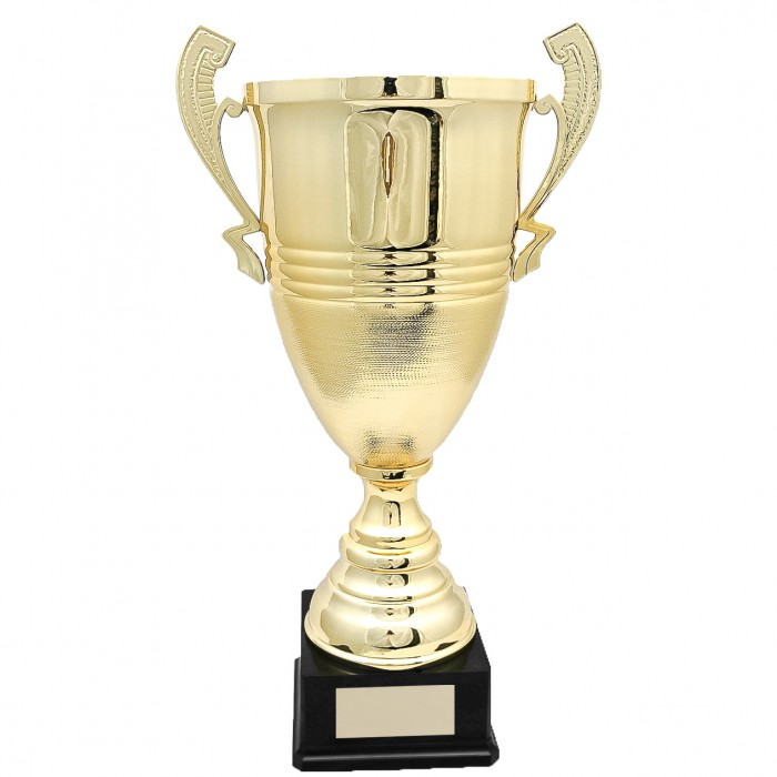 GOLD ITALIAN - HAMMERED METAL TROPHY CUP - 3 SIZES TO 26.5''